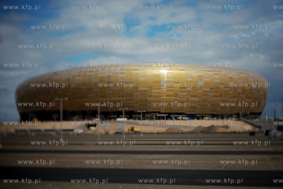 Gdansk. Budowa stadionu pilkarskiego PGE Arena. 16.05.2011...