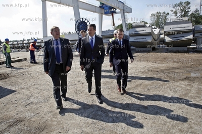 Gdansk. Symboliczne uruchomienie maszyny TBM Damroka,...