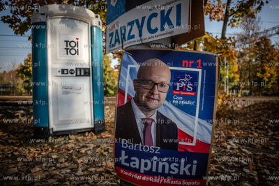 Sopot. Ul. Obodrzyców. Samorządowa kampania wyborcza....