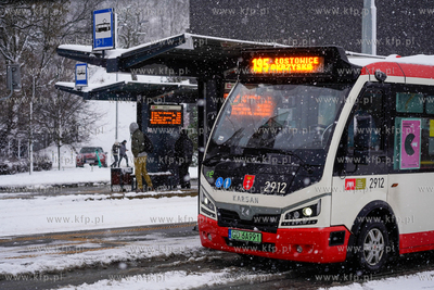 Zima z Gdańsku. Pętla Siedlce. Komunikacja miejska...