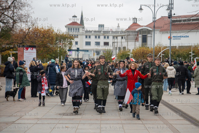 Sopot. Święto Niepodległości. Parada rowerzystów,...