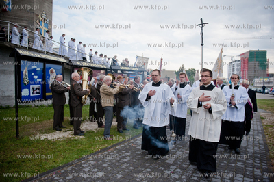 Gdansk. Kosciol p.w. Opatrznosci Bozej. Wizyta watykanskiego...