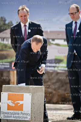 Gdansk. Uroczystosc wmurowania kamienia wegielnego...