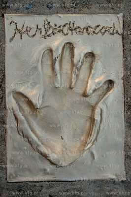 Gdansk. Solidarity of Arts. Uroczystosc odcisniecia...