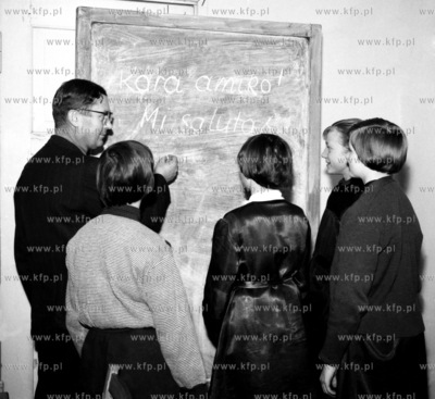 Lekcja esparanto w jednej z Trojmiejskich szkol. 1962...