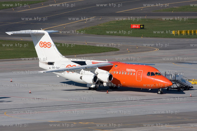 Gdansk, Rebiechowo. Nz. British Aerospace BAe-146-200QC...