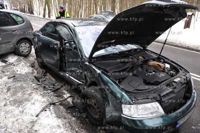 Sopot. Ulica Malczewskiego. Zderzenie dwoch samochodow....