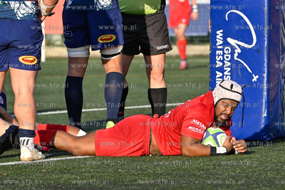 Sopot. Stadion Ogniwo Sopot. Ekstraliga rugby. Mecz...