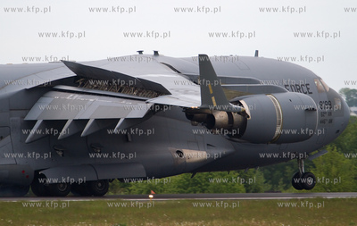Na gdanskim lotnisku wyladowal Boeing C17 Globemaster...