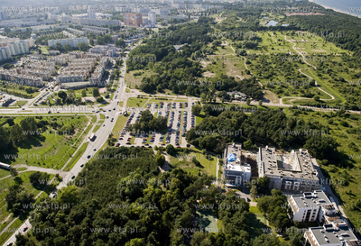 Gdansk Brzezno, Zaspa i Przymorze z lotu ptaka. Po...