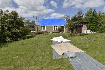 Skutki wichury na Pomorzu.  Raduń na Kaszubach, gmina...