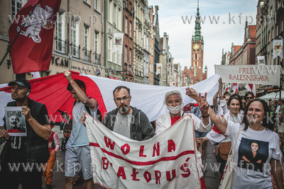 Gdańsk. Marsz poparcia dla narodu Białoruskiego.
09.08.2021
fot....