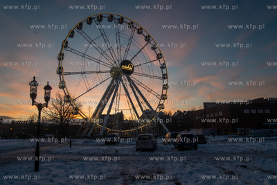 Gdańskie koło widokowe Amber Sky na Ołowiance. 15.01.2026...
