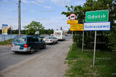 Gdansk Sobieszewo. Most Pontonowy na Martwej Wisle...