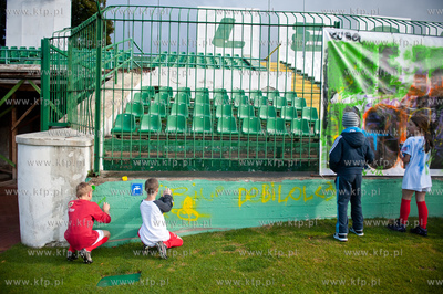 Gdansk. Stadion MOSiR przy ul. Traugutta. Akcja Polska...