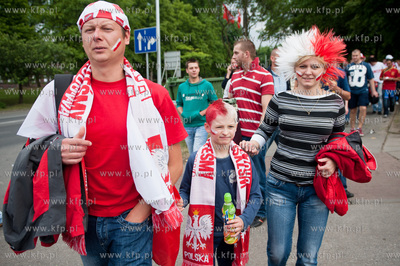 Gdansk. Strefa Kibica na Placu Zebran Ludowych gdzie...