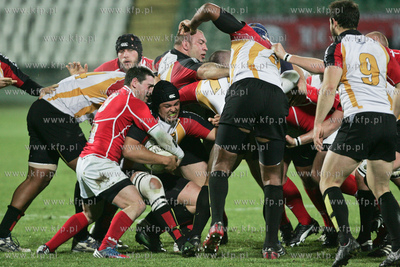 Gdansk. Stadion Miejski przy ul. Traugutta. Mecz rugby...