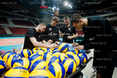 Gdansk. Ergo Arena. Trening reprezentacji Polski w...