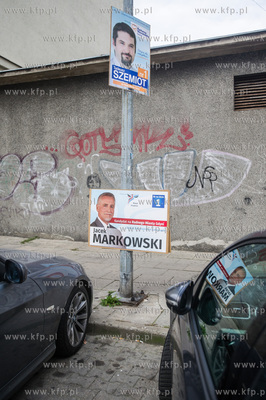 Gdynia. Kampania wyborcza do samorzadu. Plakaty wyborcze...