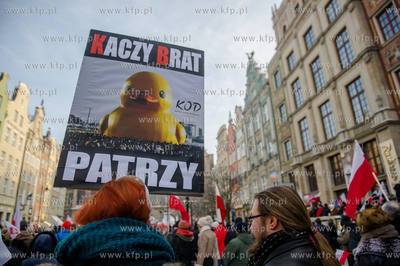 Gdansk. Manifestacja pod haslem W obronie Twojej wolnosci,...