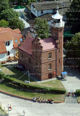 Zdjecie lotnicze latarni morskiej w Ustce. 17.07.2004...