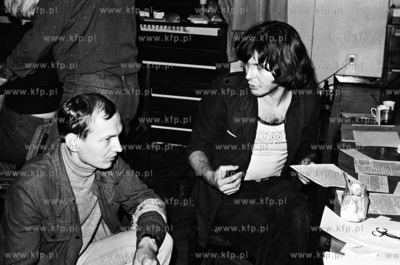 Strajk w Stoczni Gdanskiej im. Lenina Nz. po prawej...