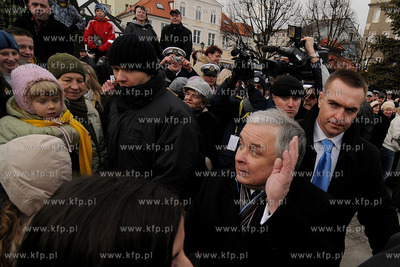 Wizyta prezydenta Lecha Kaczynskiego w Wejherowie....