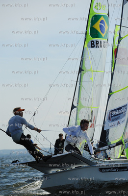 Gdynia. Probny wyscig Mistrzostw Europy w klasie 49'er.
04.07.2010
fot....