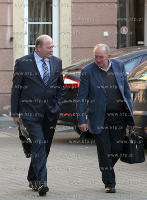 Sopot. Wlodzimierz Olewnik z mecenasem Bogdanem Borkowskim...