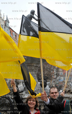 Gdansk, Dlugi Targ. Z okazji Dnia Jednosci Kaszubow...