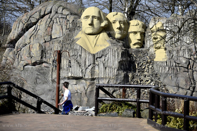 Legoland w Billund, Dania. Kopia czterech głów prezydentów...