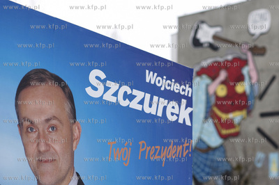 Billboard wyborczy Wojciecha Szczurka na gdanskiej...