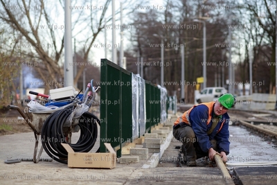 Gdansk. Remont torowiska wzdłuż ul. Pomorskiej i...