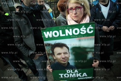 Protest pod konsulatem Rosji  przy ul. Boterego w Gdansku
przeciwko...