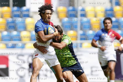 Gdynia. Mistrzostwa Europy w Rugby 7. Mecz Hiszpania...