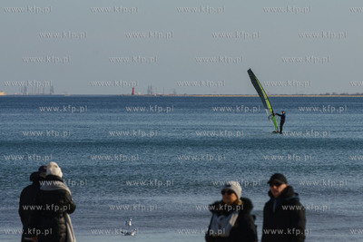 Plaża w Sopocie.13.02.2022 / fot. Anna Rezulak / KFP