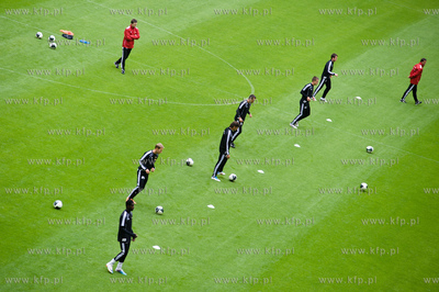 Gdansk. Stadion PGE Arena. Pierwszy oficjalny trening...