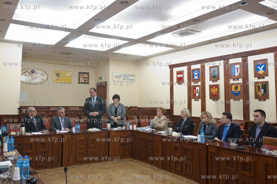 Gdansk. Urzad Marszalkowski. Sala Herbowa. Marszalek...