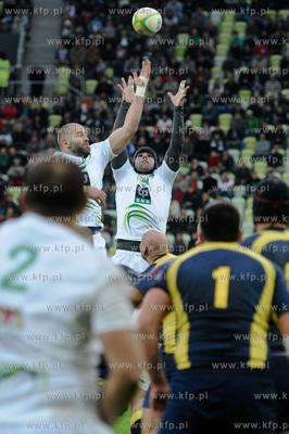 Gdansk. PGE Arena. Mecz ekstraklasy rugby. Derby trojmiasta...