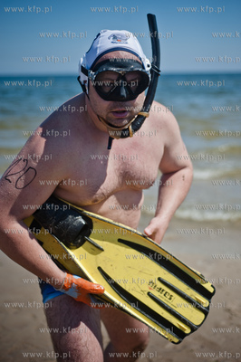 Gdansk. Plaza w Brzeznie. Diving Day 2013 - impreza...