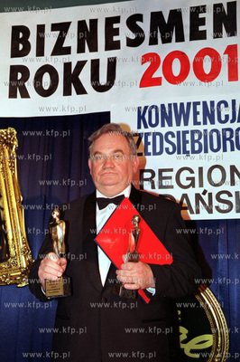 Biznesmen Roku 2001 final wyborow w "Cristalu". Laureat...