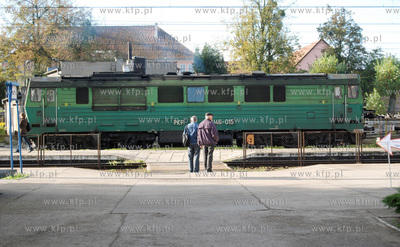 Korsze - miasto na Warmi i Mazurach. Lokomotywa spalinowa...