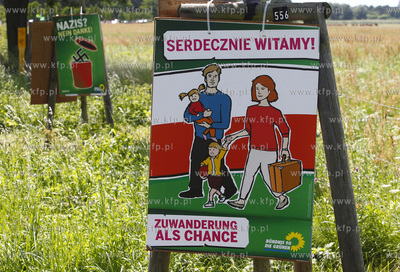 Niemcy. Manifestacja mieszkancow Pasewalku i okolicznych...