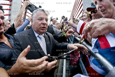 Otwarcie mostu w Kwidzynie. Nz. Bogdan Borusewicz 26.07.2013...