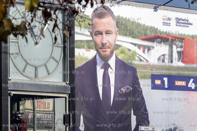 Wybory samorządowe 2018. Na zdjeciu bilbord wyborczy...