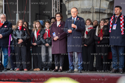 Parada Niepodległości w Gdańsku. Nz. Donald Tusk...
