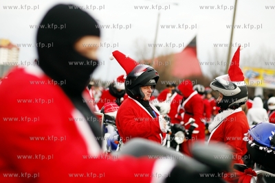 Gdansk Zaspa. Motocyklowa Parada Mikolajow. Jest to...