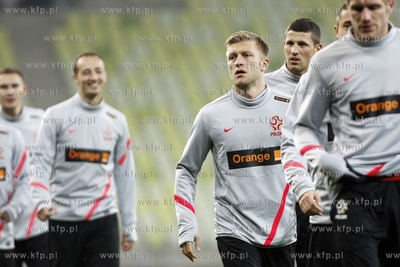 Gdansk. PGE Arena. Nz trening reprezentacji Polski...