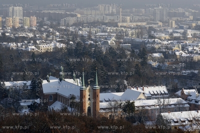 Widok z wiezy widokowej na Pacholku w Gdansku Oliwie....
