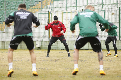 Gdańsk. Stadion przy ul. Traugutta. Trening drużyny...